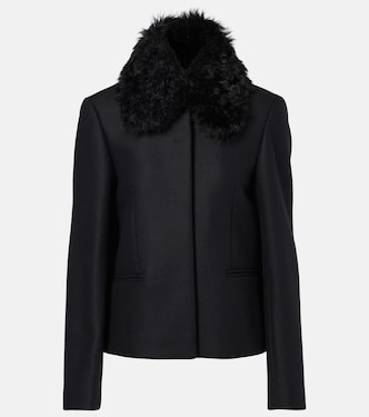 Jacke aus einem Wollgemisch mit Shearling | Toteme