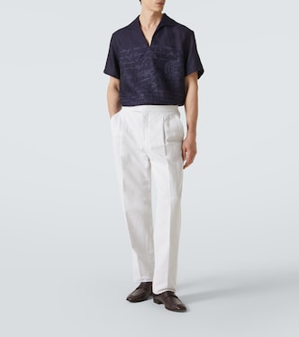 Polo de lino bordado | Berluti