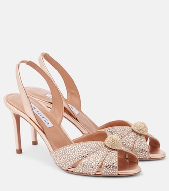 Sandali Italian Flirt 75 in pelle con cristalli | Aquazzura