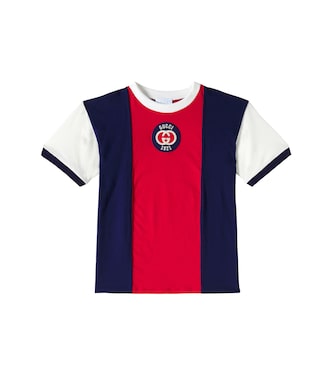 T-shirt in cotone color-block con logo | Gucci Kids