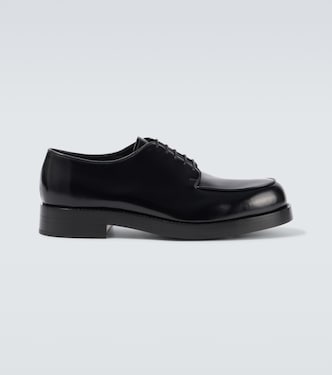 Brushed leather Derby shoes | Prada
