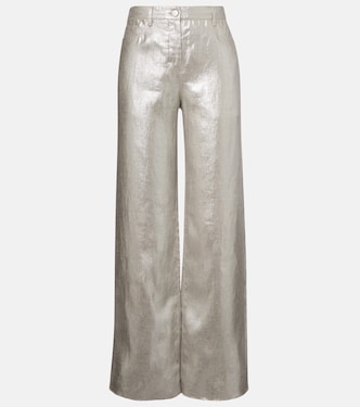 Pantaloni Malika in lino metallizzato a gamba larga | 'S Max Mara