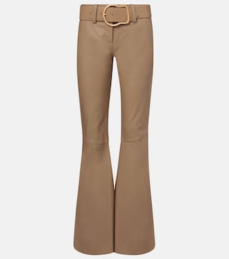 Sleek Statement III flared leather pants | Dorothee Schumacher
