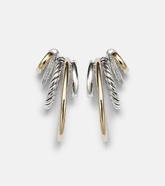 Ohrringe DY Mercer® aus 18kt Gelbgold und Sterlingsilber mit Diamanten | David Yurman