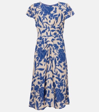 Bedrucktes Midikleid aus Crêpe | Velvet