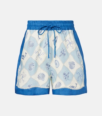 Bedruckte High-Rise-Shorts Pia | Alémais
