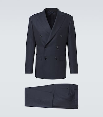 Herringbone wool flannel suit | Brioni