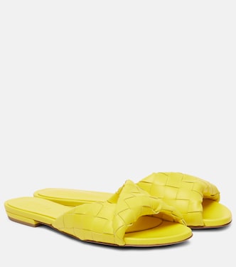 Blink Intrecciato leather slides | Bottega Veneta