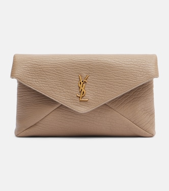 Cassandre Large leather clutch | Saint Laurent