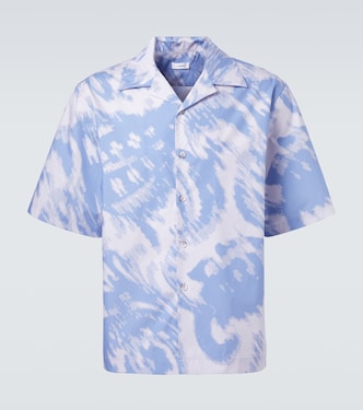 Camicia bowling in cotone con stampa | Commas