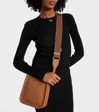 Mini leather shoulder bag | Prada