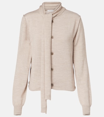 Twisted tie-detail wool-blend cardigan | Lemaire