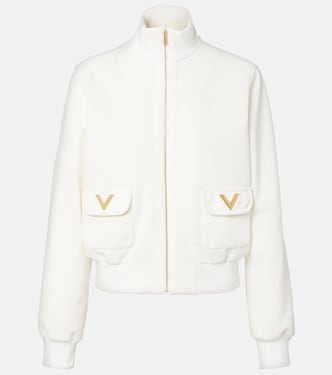 Logo jersey zip-up sweatshirt | Valentino
