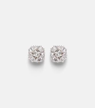 Pendientes Princess Burst de oro blanco de 18 ct con diamantes | Suzanne Kalan