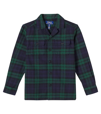 Plaid cotton overshirt | Polo Ralph Lauren Kids
