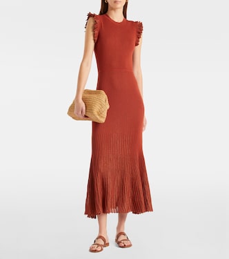 Noelle knitted lamé midi dress | Ulla Johnson