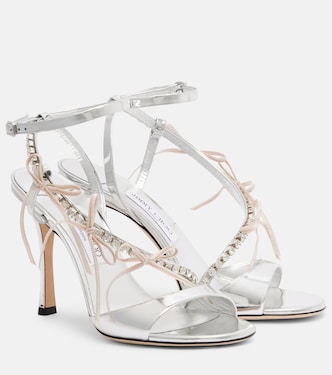 Lula 100 metallic leather sandals | Jimmy Choo