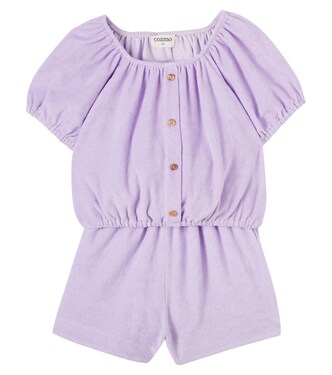 Judy cotton-blend terry top and shorts set | Cozmo