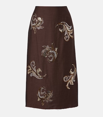 Sequined midi skirt | Xu Zhi