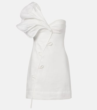 Floral-appliqué linen minidress | Farm Rio