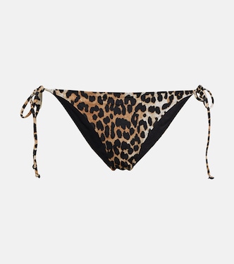 Slip bikini con stampa leopardata | Ganni