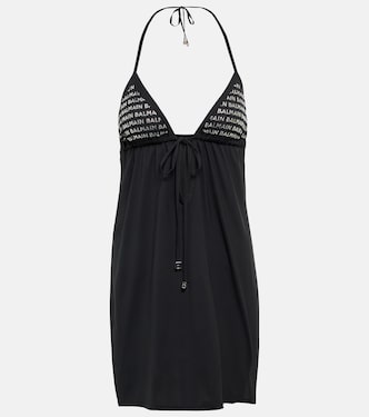 Embellished halterneck minidress | Balmain