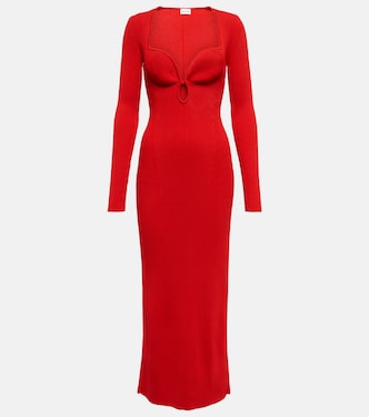Cutout ribbed-knit midi dress | Magda Butrym