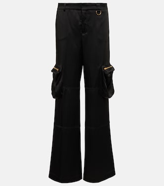 Pantalon cargo à taille basse en satin | Blumarine