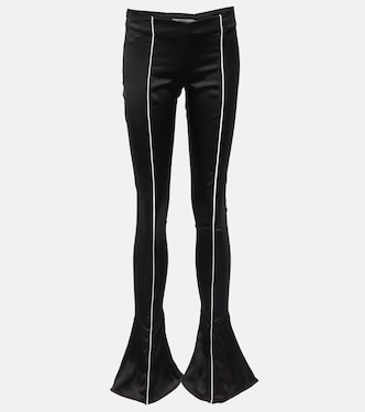 Pantalones flared en satén de seda | Didu