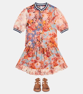 Falda Devi de algodón floral | Zimmermann Kids