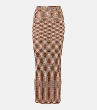 Space-dyed high-rise knit maxi skirt | Missoni