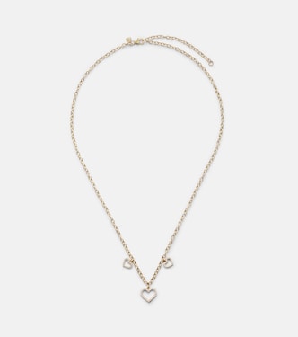 Three Hearts 14kt gold necklace with diamonds | Sydney Evan