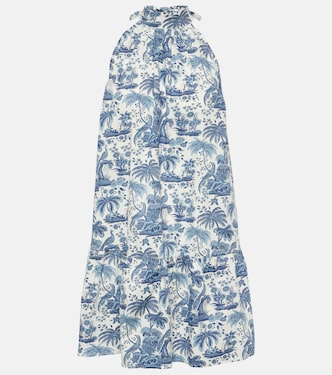 Vestido corto Marlowe de algodón floral | Staud