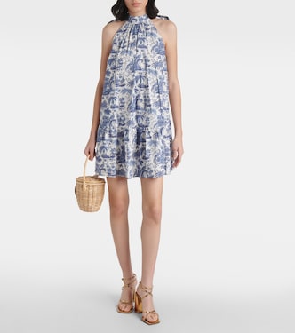 Vestido corto Marlowe de algodón floral | Staud