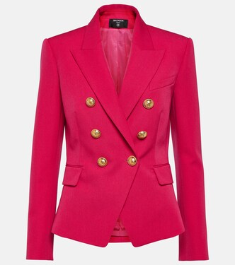 Double-breasted virgin wool blazer | Balmain