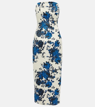 Vestido midi Yulie de tafetán floral | Emilia Wickstead