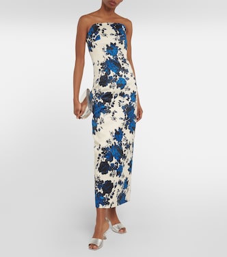 Vestido midi Yulie de tafetán floral | Emilia Wickstead