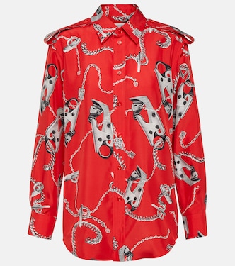 Camicia in seta con stampa | Burberry