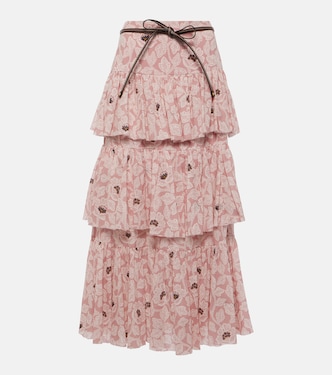 Falda midi Ottie floral | Zimmermann
