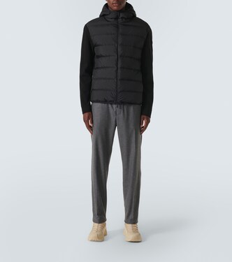 Down-paneled wool-blend cardigan | Moncler
