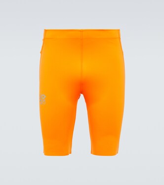 x On logo biker shorts in orange Loewe Mytheresa