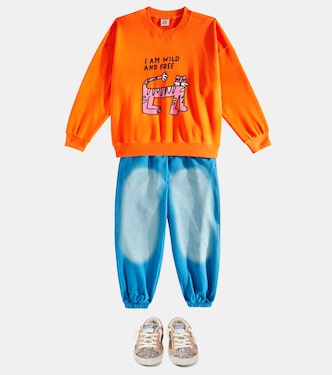 Sneakers Super-Star con suede e glitter | Golden Goose Kids