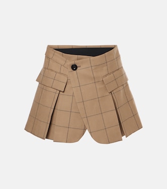 Shorts in lana a quadri | Sacai