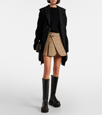 Shorts in lana a quadri | Sacai