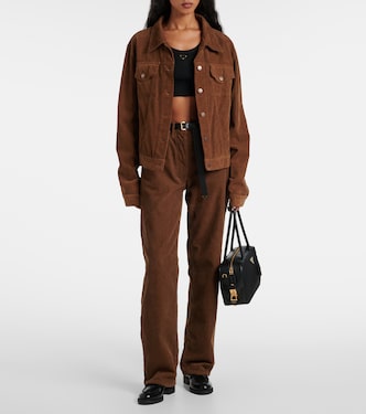 Top cropped in jersey a coste | Prada
