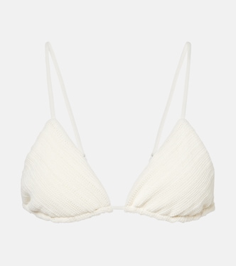 Gianni cotton-blend crochet bikini top | Faithfull