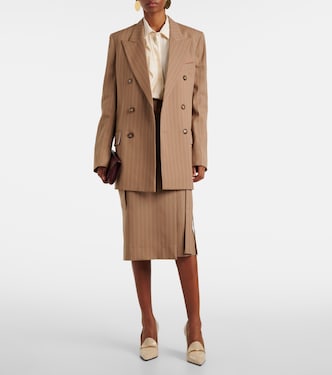 Pinstripe virgin wool blazer | Victoria Beckham