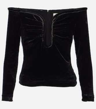 Top in velluto con scollo bardot | Roland Mouret