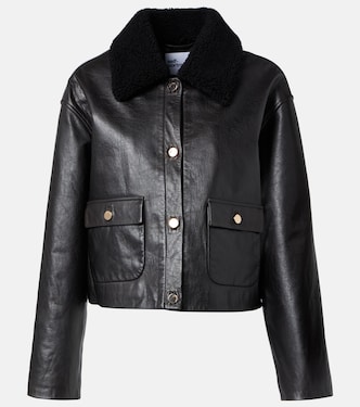 Lederjacke mit Shearling | Self-Portrait