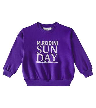 Besticktes Sweatshirt Sunday aus Baumwolle | Mini Rodini